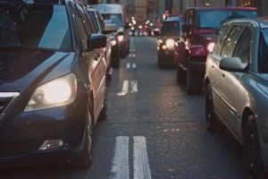 electric vehicle in traffic, traffic Dublin, cleaner environment